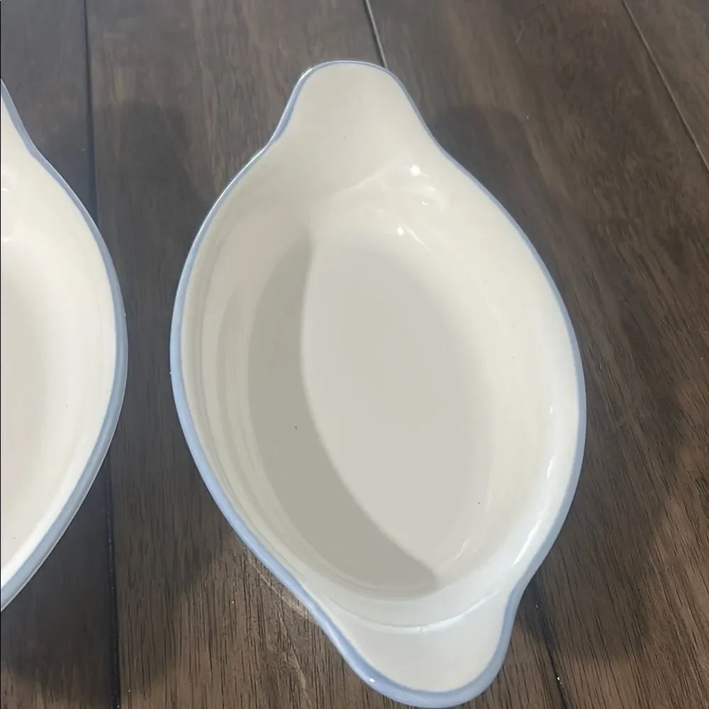 Pfaltzgraff Juniper oval Set of Three Elegant Oval Dishes white off